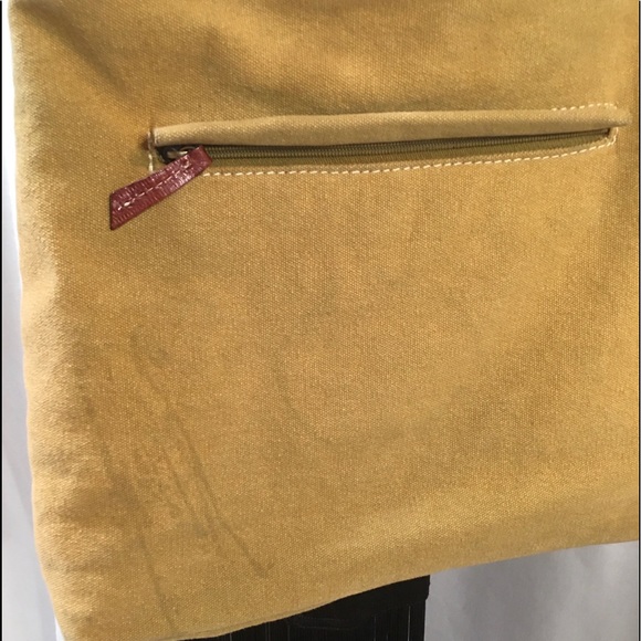 Canvas and genuine leather shoulder crossbody bag - Picture 13 of 15